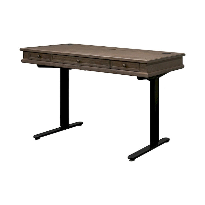 Bureau assis-debout électronique Carson Wood, gris