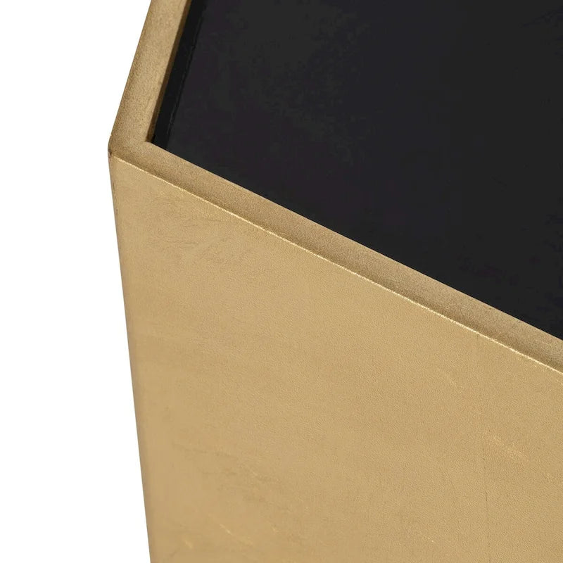 Table basse hexagonale moderne et glamour en bois doré Sagebrook Home - 48 x 42 x 16