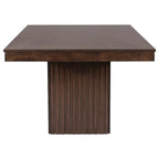 Table de salle à manger Ryn, plateau rectangulaire amovible et extensible de 152 à 198 cm, marron