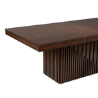 Table de salle à manger Ryn, plateau rectangulaire amovible et extensible de 152 à 198 cm, marron