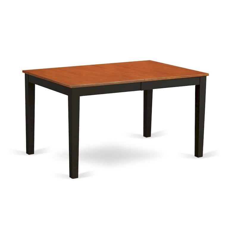 L'ensemble de salle à manger East West Furniture comprend une table rectangulaire, des chaises et un banc (différentes options de type d'assise).