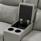 Ensemble de fauteuils inclinables transitionnels Wesley 2 pièces de Roundhill Furniture, gris