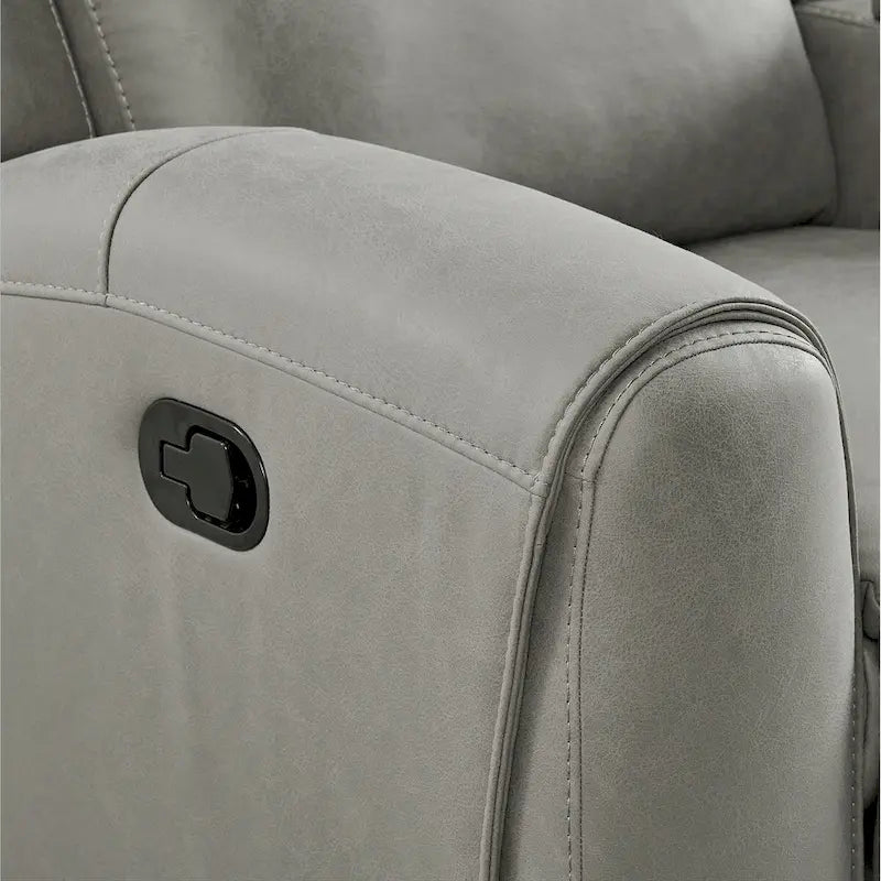 Ensemble de fauteuils inclinables transitionnels Wesley 2 pièces de Roundhill Furniture, gris