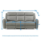 Ensemble de fauteuils inclinables transitionnels Wesley 2 pièces de Roundhill Furniture, gris