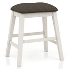 Ensemble de salle à manger 7 pièces Hanto Transitional en bois massif blanc avec rangement, hauteur comptoir, par Furniture of America