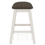 Ensemble de salle à manger 7 pièces Hanto Transitional en bois massif blanc avec rangement, hauteur comptoir, par Furniture of America