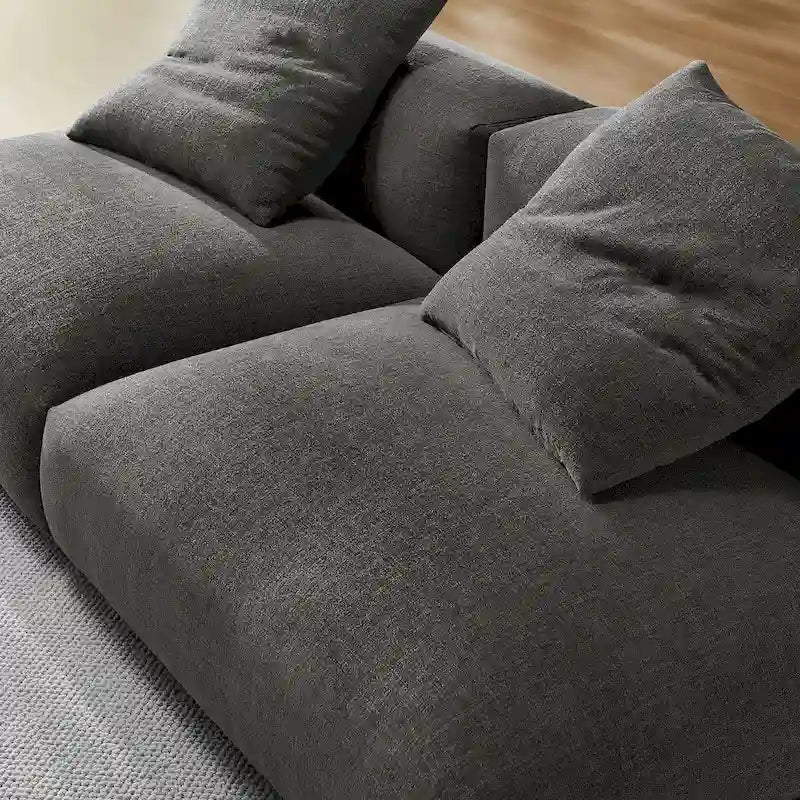 Canapé modulable Solace 2 pièces en tissu rembourré