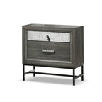 Ensemble de chambre à coucher plateforme 5 pièces Heinisk gris contemporain de Furniture of America