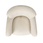 Fauteuil d'appoint Wolffe 32, style transitionnel, recouvert de fausse fourrure, avec accoudoirs incurvés